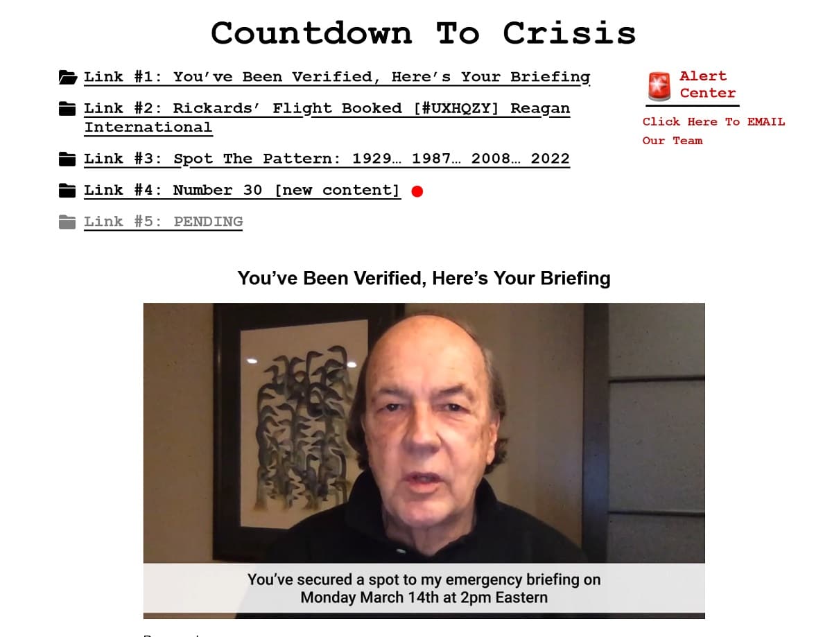 Countdown to Crisis - Jim Rickards Bubble Score System Revealed