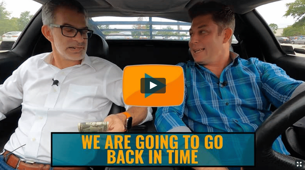 Rob Booker and Lou Basenese Back To Your Financial Future Delorean